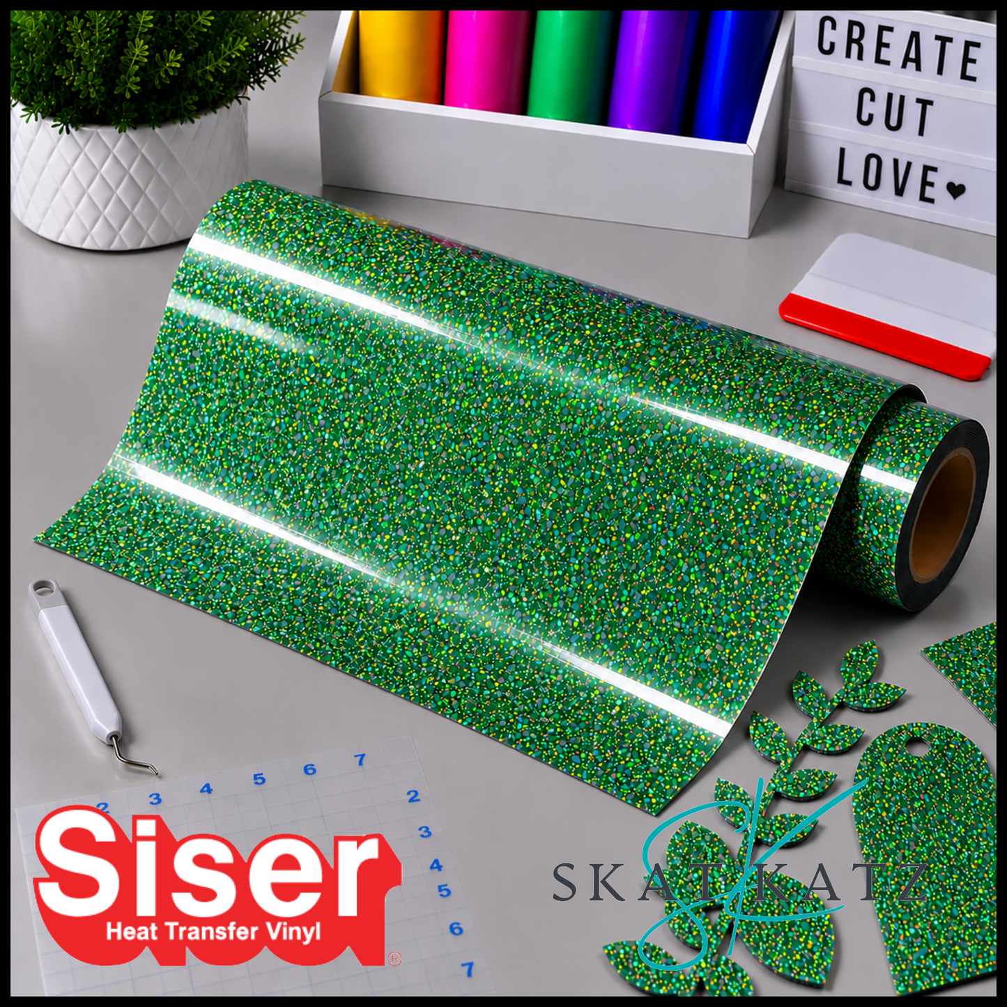 SISER® Heat Transfer Vinyl - Holographic Green