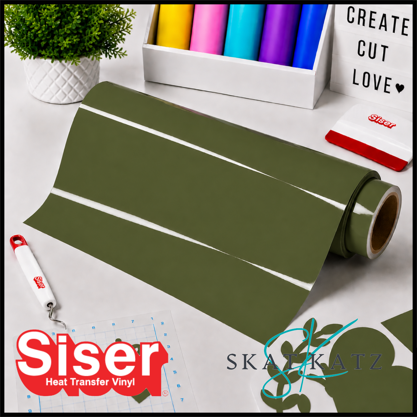 SISER EasyWeed® Heat Transfer Vinyl - GREEN OLIVE