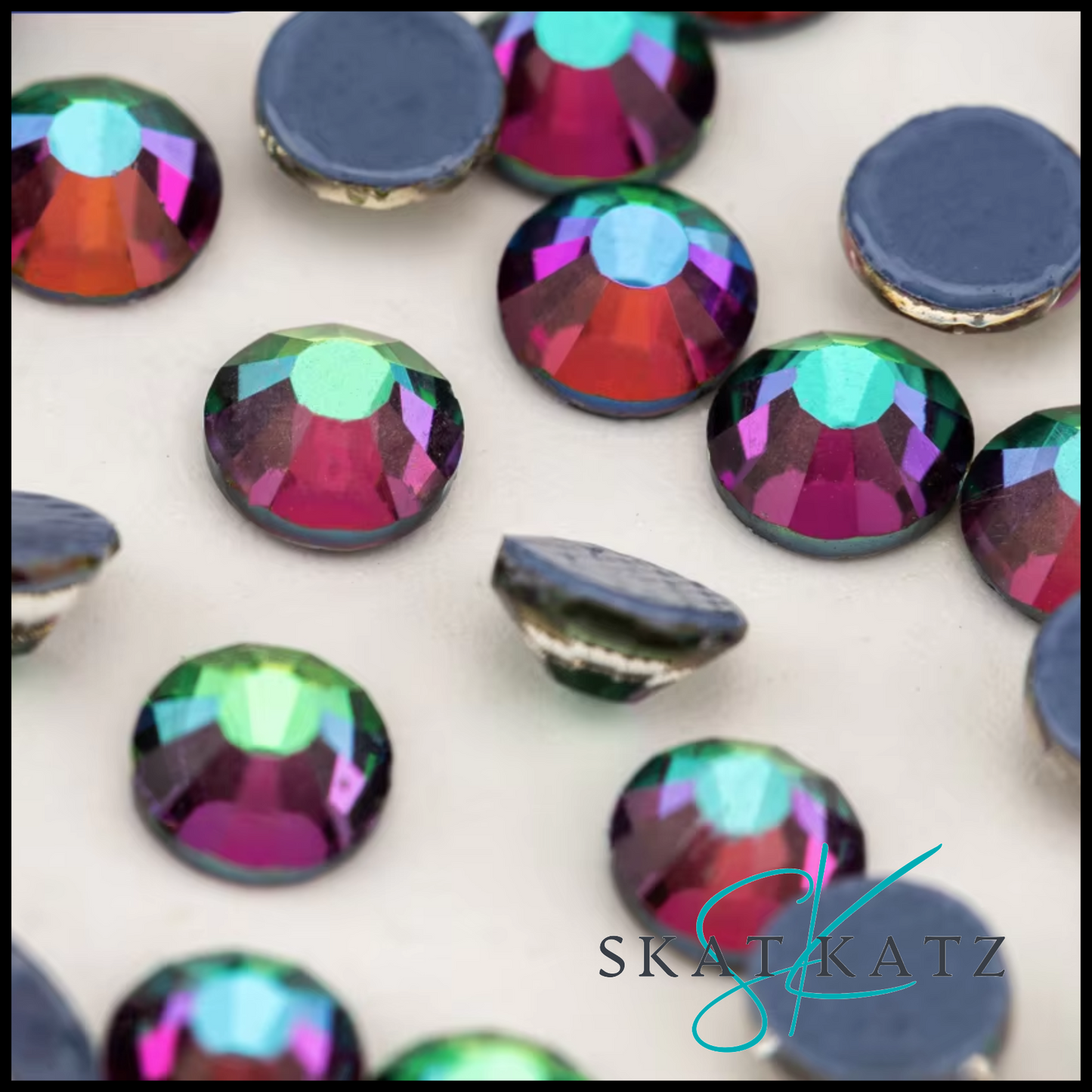 Hot Fix Strass Crystal Rhinestones - Green Flare