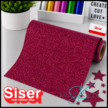 SISER® GLITTER Heat Transfer Vinyl - HOT PINK
