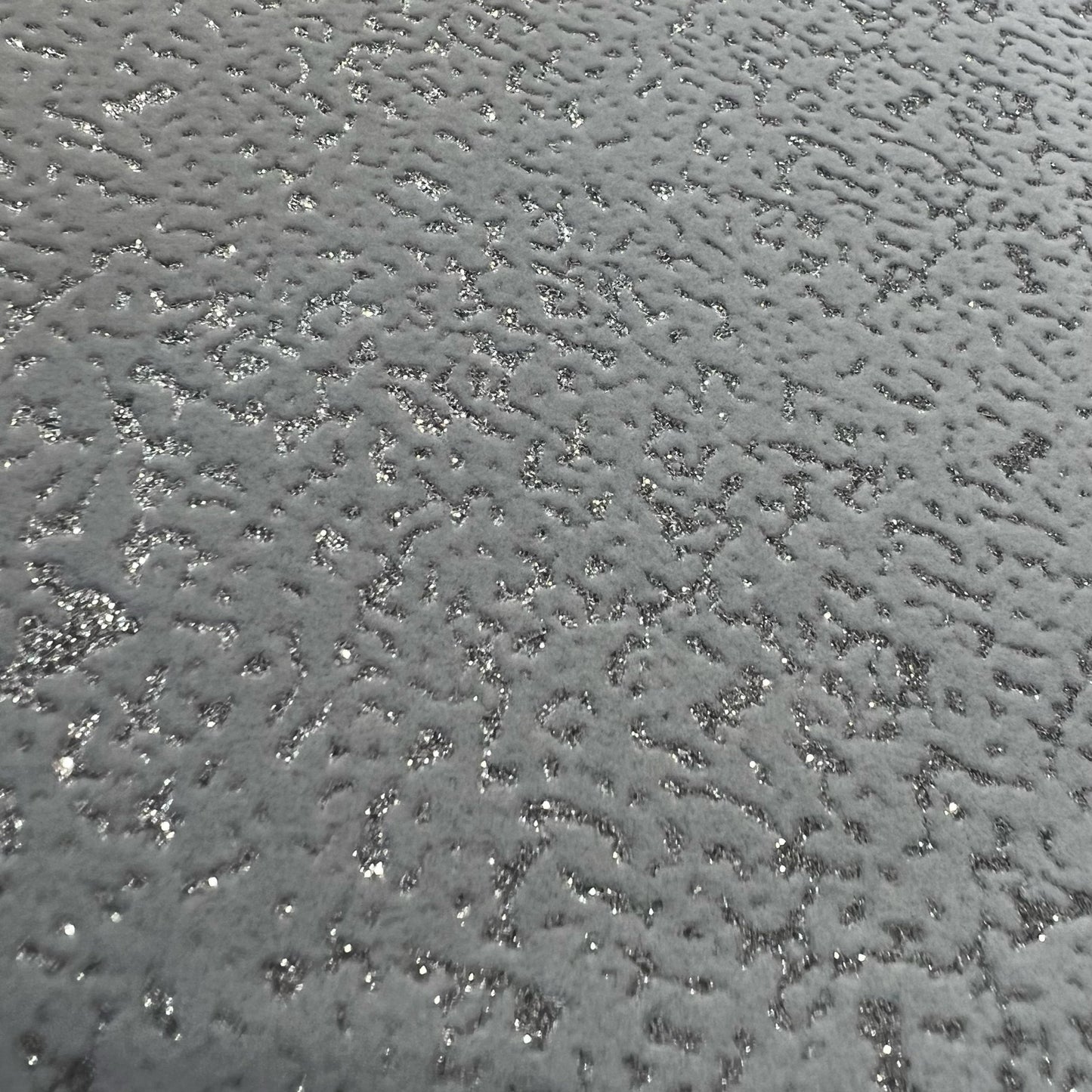 UltraFlex Heat Transfer Vinyl - Flock White with Silver Glitter