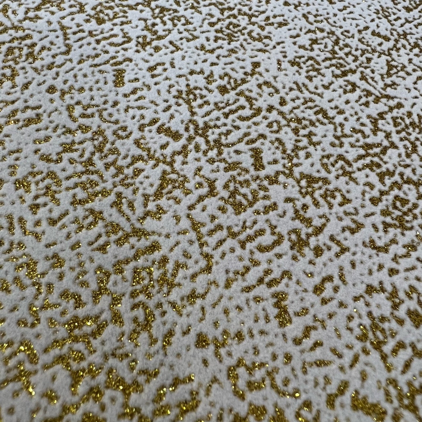 UltraFlex Heat Transfer Vinyl - Flock White with Gold Glitter