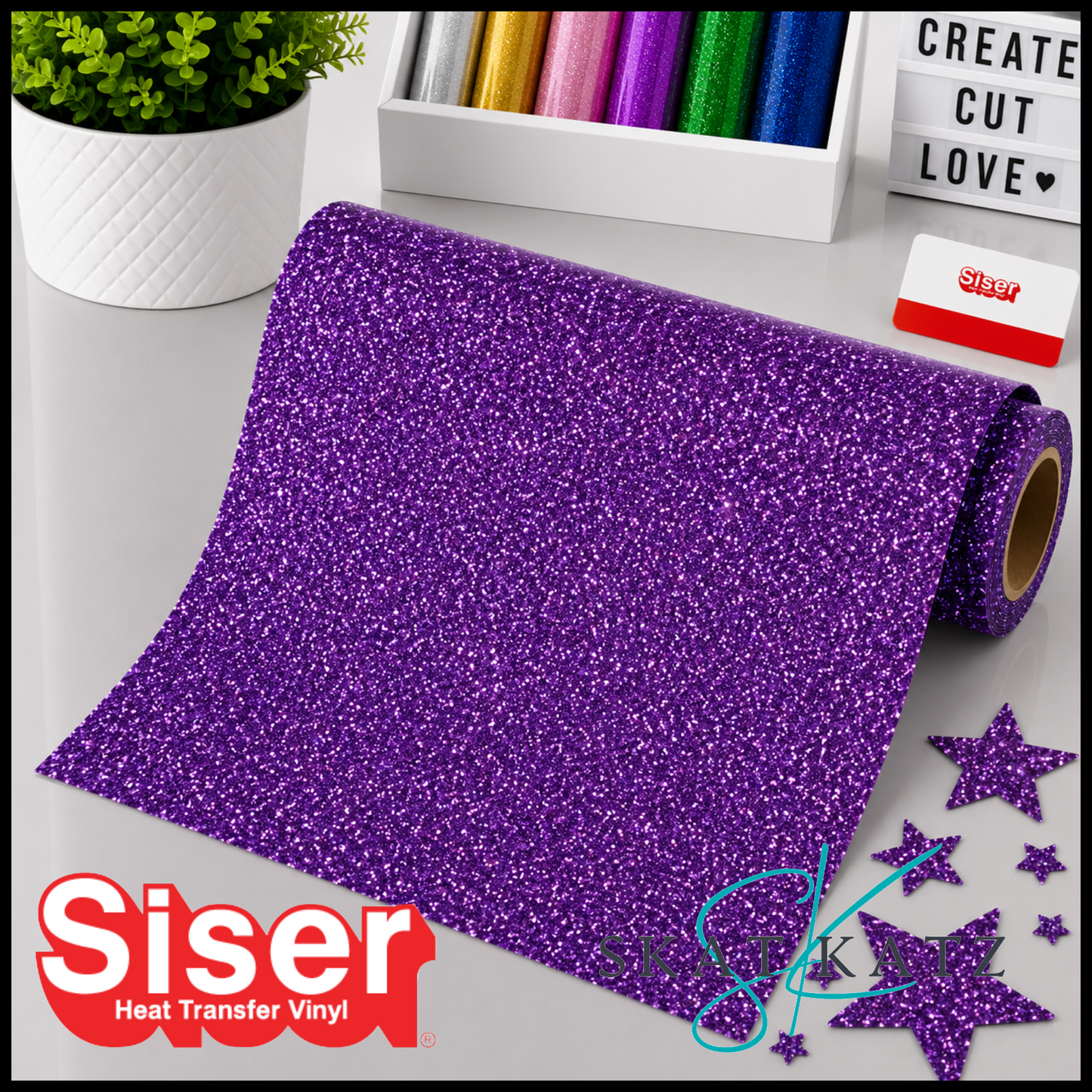 SISER® GLITTER Heat Transfer Vinyl - LAVENDER