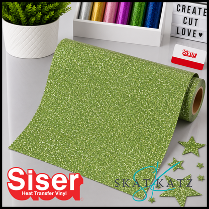 SISER® GLITTER Heat Transfer Vinyl - LIGHT GREEN
