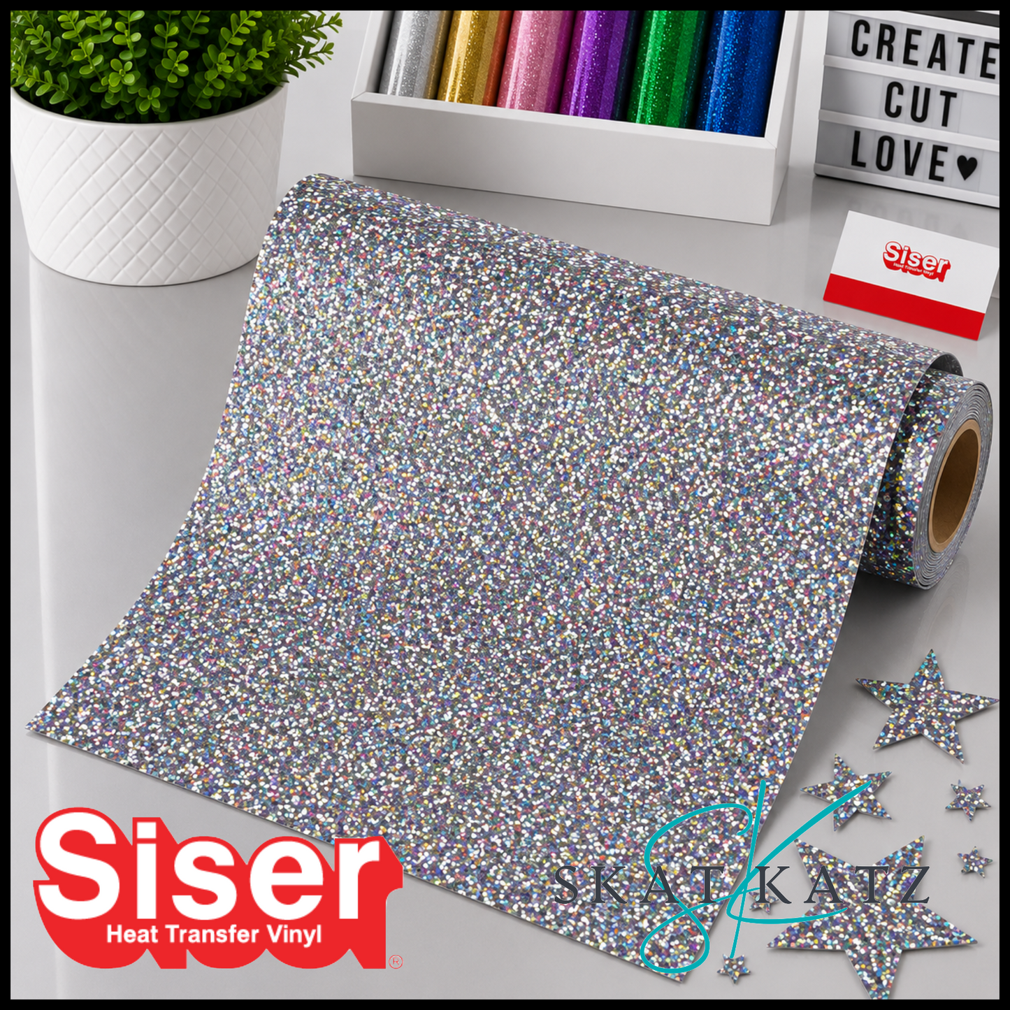 SISER® GLITTER Heat Transfer Vinyl - LIGHT MULTI