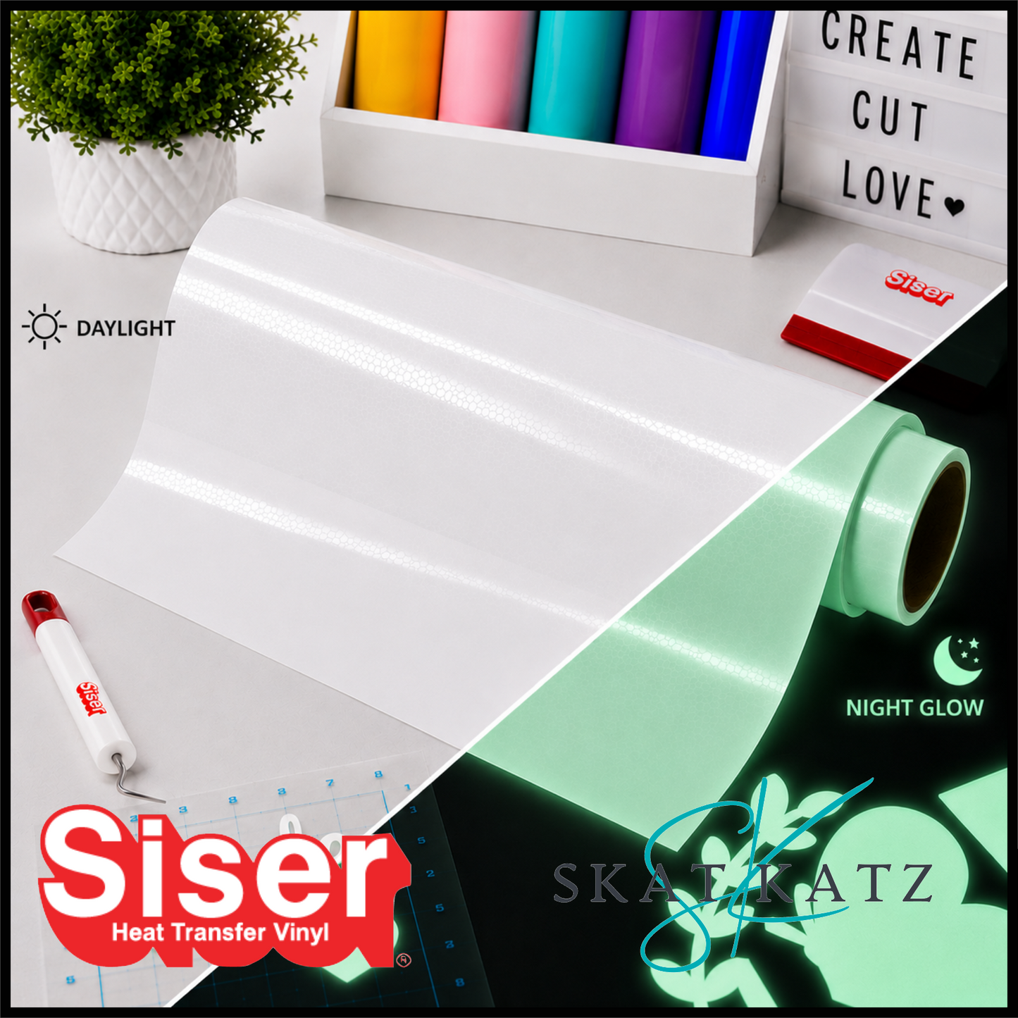 SISER® EASYWEED HEAT TRANSFER VINYL - GLOW IN THE DARK (Lumen)