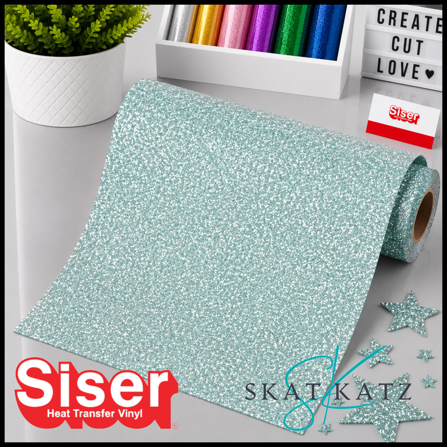 SISER® GLITTER Heat Transfer Vinyl - MINT