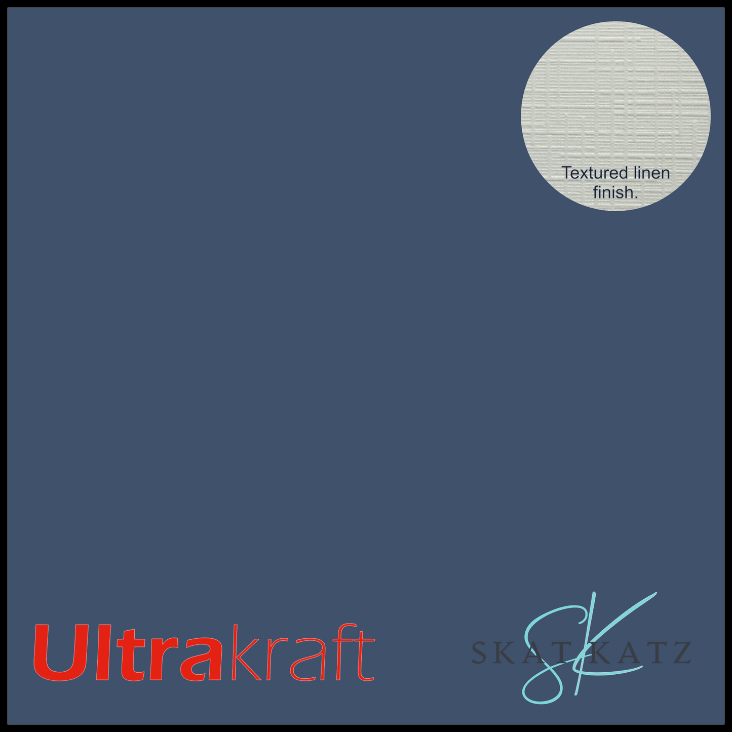 UltraKraft Premium Linen Textured Card Stock - Navy