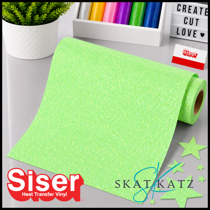 SISER® GLITTER Heat Transfer Vinyl - NEON GREEN
