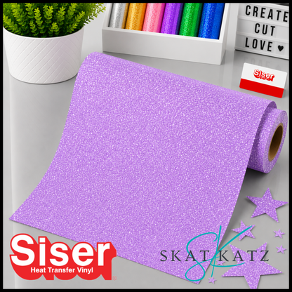 SISER® GLITTER Heat Transfer Vinyl - NEON PURPLE