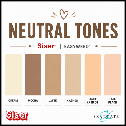 Siser Curated Colour Palette - Neutral Tones
