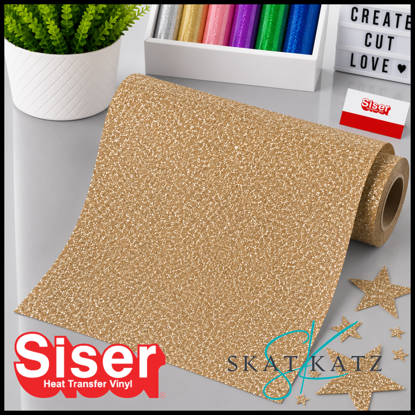 SISER® GLITTER Heat Transfer Vinyl - OLD GOLD
