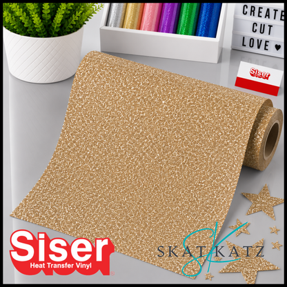 SISER® GLITTER Heat Transfer Vinyl - OLD GOLD
