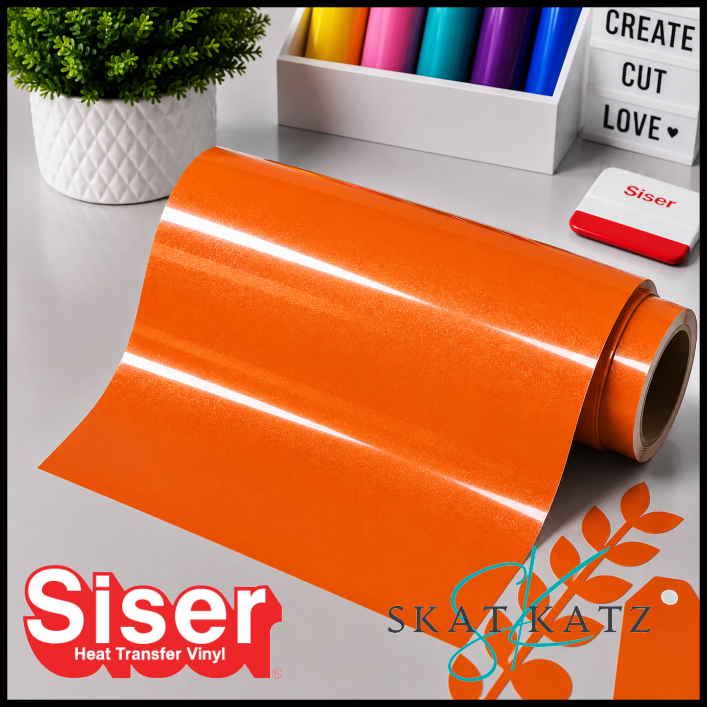 SISER EasyWeed® Heat Transfer Vinyl - ELECTRIC ORANGE