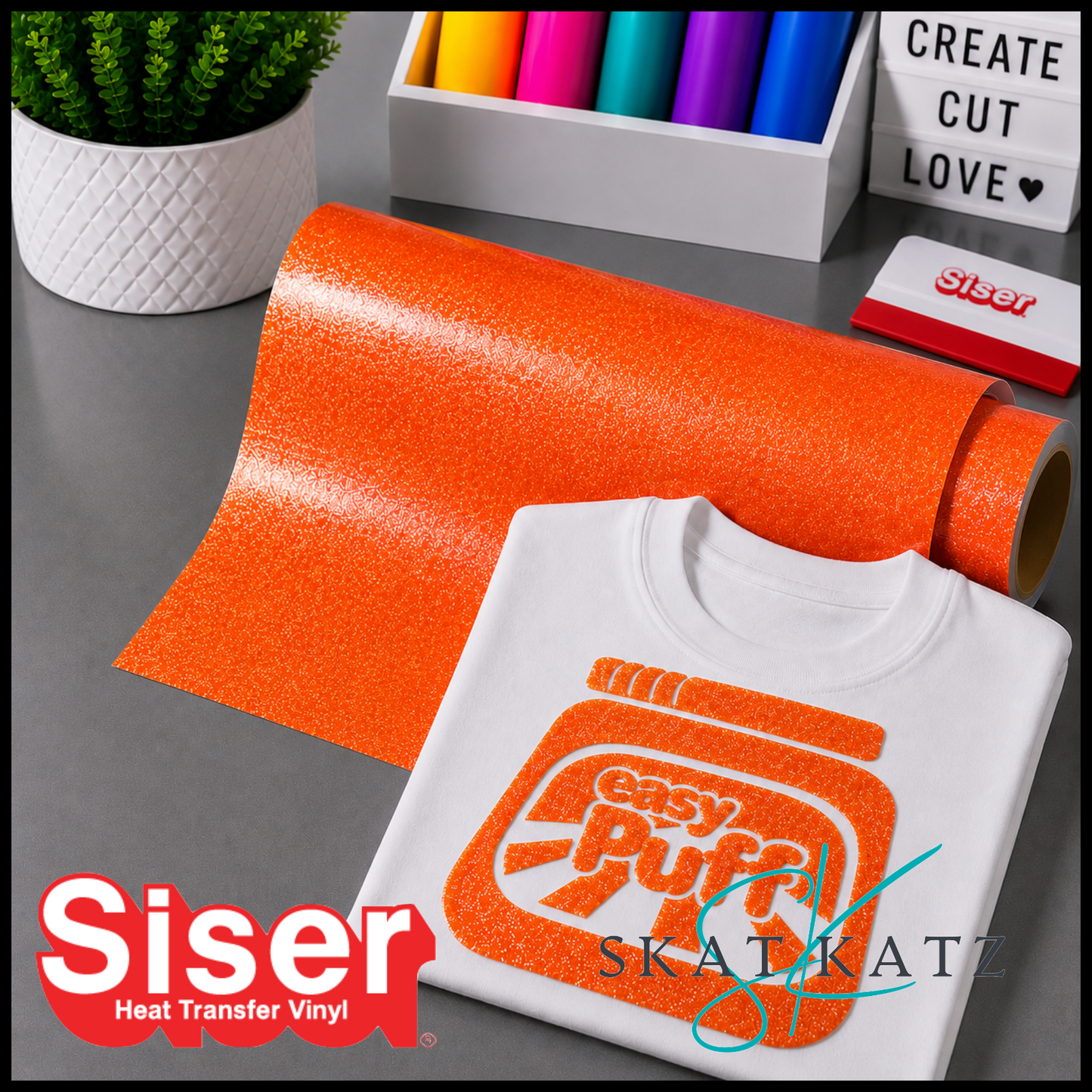 Siser® Easy Puff Glitter - Orange Slice