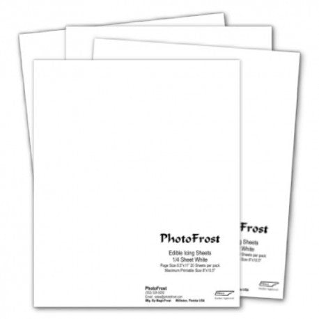 PhotoFrost Print-N-Frost Icing Sheets – 8.5x11, 12 Sheets Per Pack – Edible Cake Decorating
