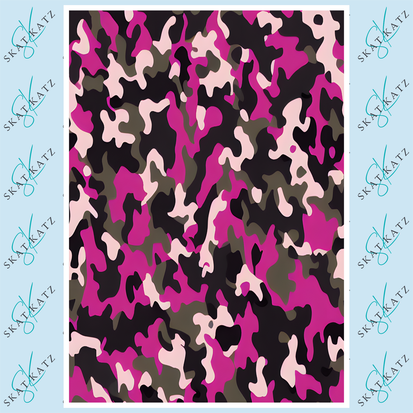 Inkfusible A4 Sheet - Pink Camo
