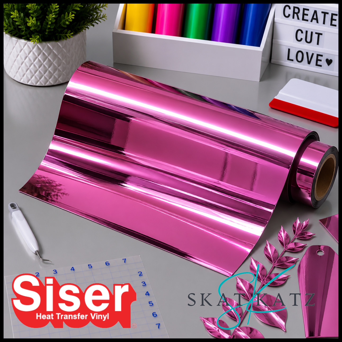 Siser Heat Transfer Vinyl - Metal Tiger Lily Pink