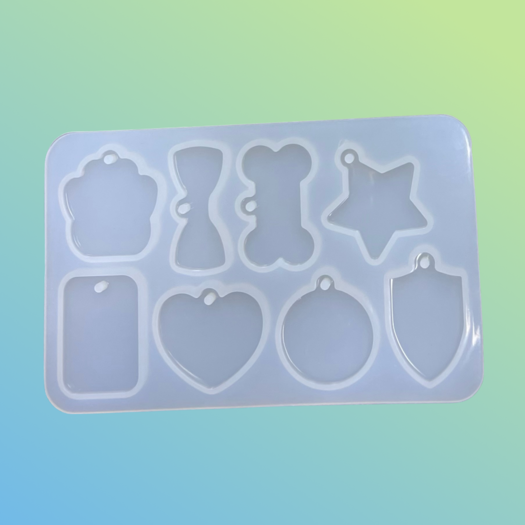UltraKraft - Silicone Mold - Key Tag / Dog Tag 8 Design Mold