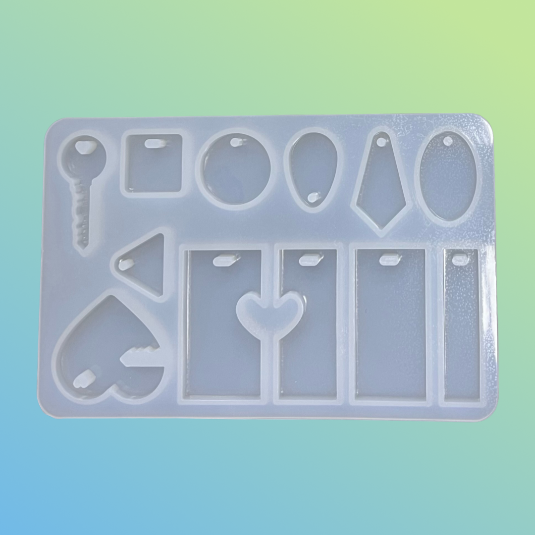 UltraKraft - Silicone Mold - Key Tag / Dog Tag 12 Design Mold