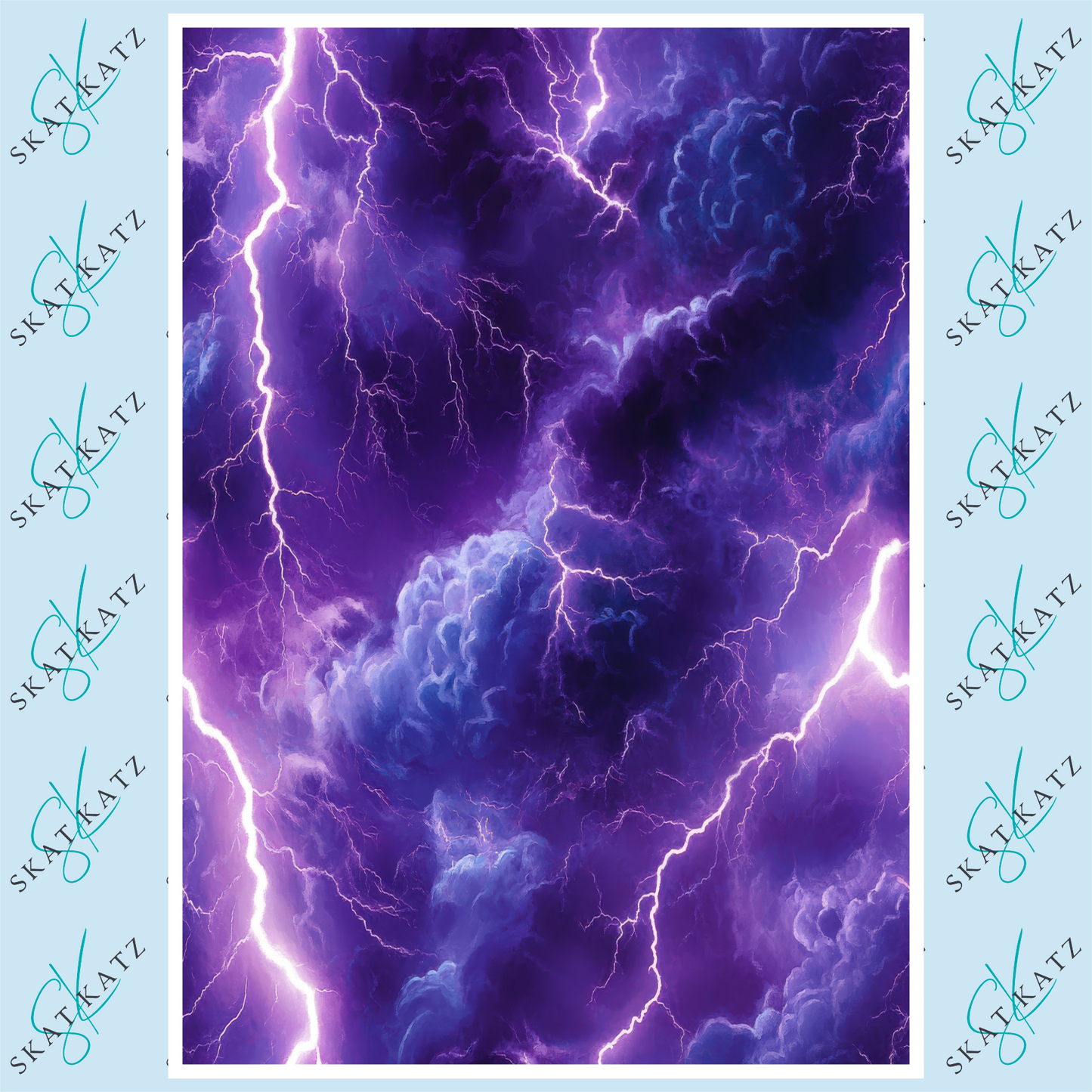 Inkfusible A4 Sheet - Purple Lightning