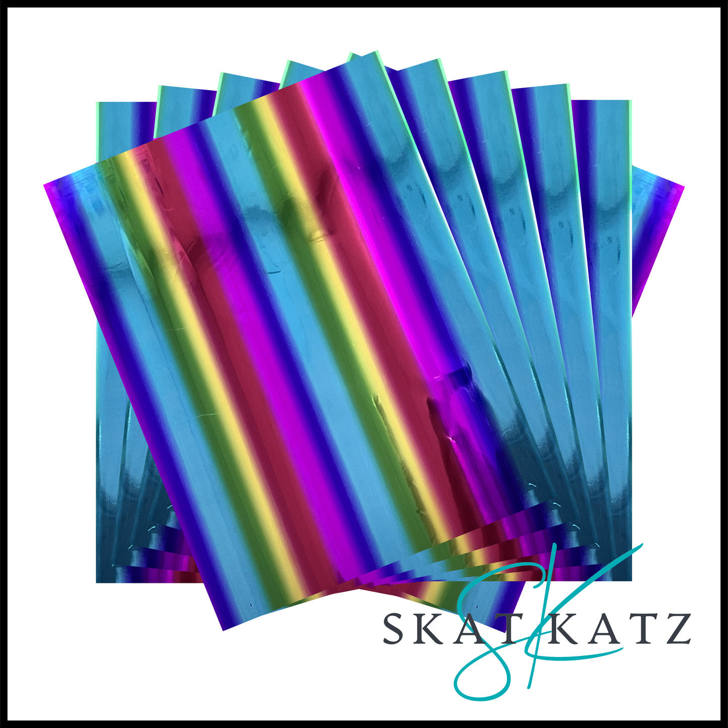 Heat Reactive Foil - A4 10pk - Rainbow Stripe