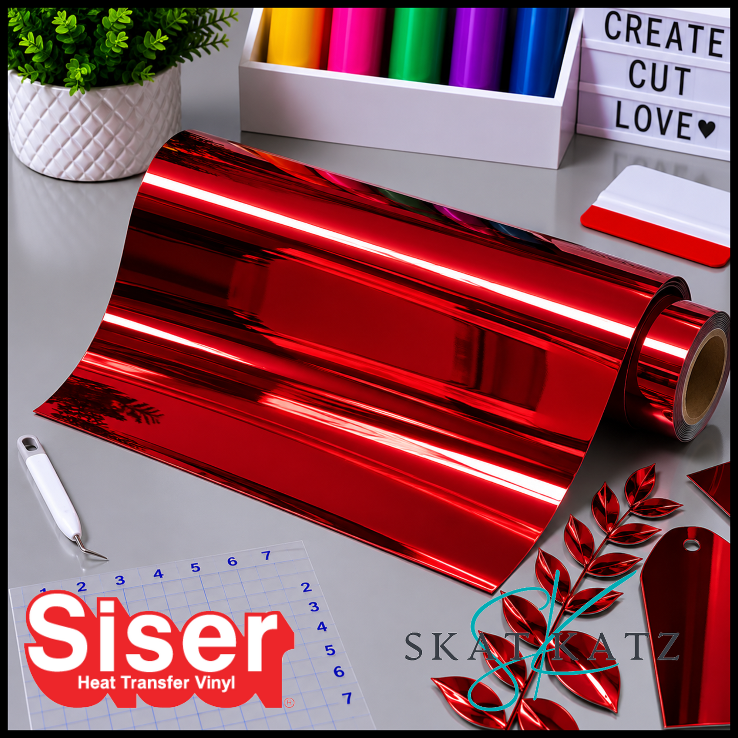 Siser Heat Transfer Vinyl - Metal Red
