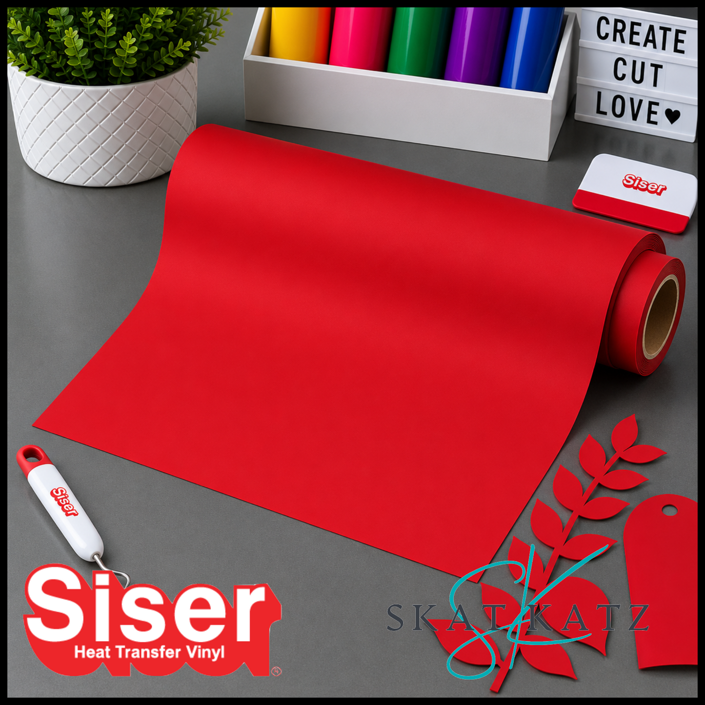 SISER EasyWeed® Heat Transfer Vinyl – RED MATTE