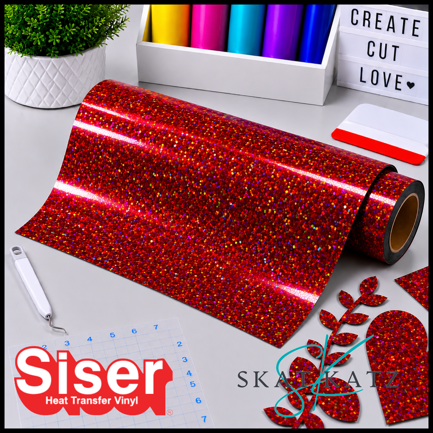 SISER® Heat Transfer Vinyl - Holographic Red