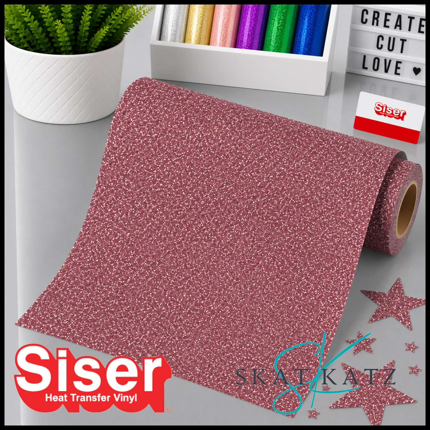 SISER® GLITTER Heat Transfer Vinyl - ROSE GOLD