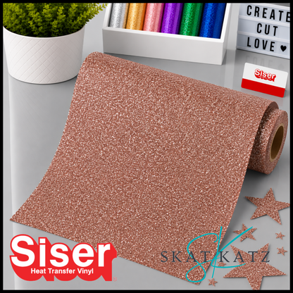 SISER® GLITTER Heat Transfer Vinyl - Pale Rose Gold