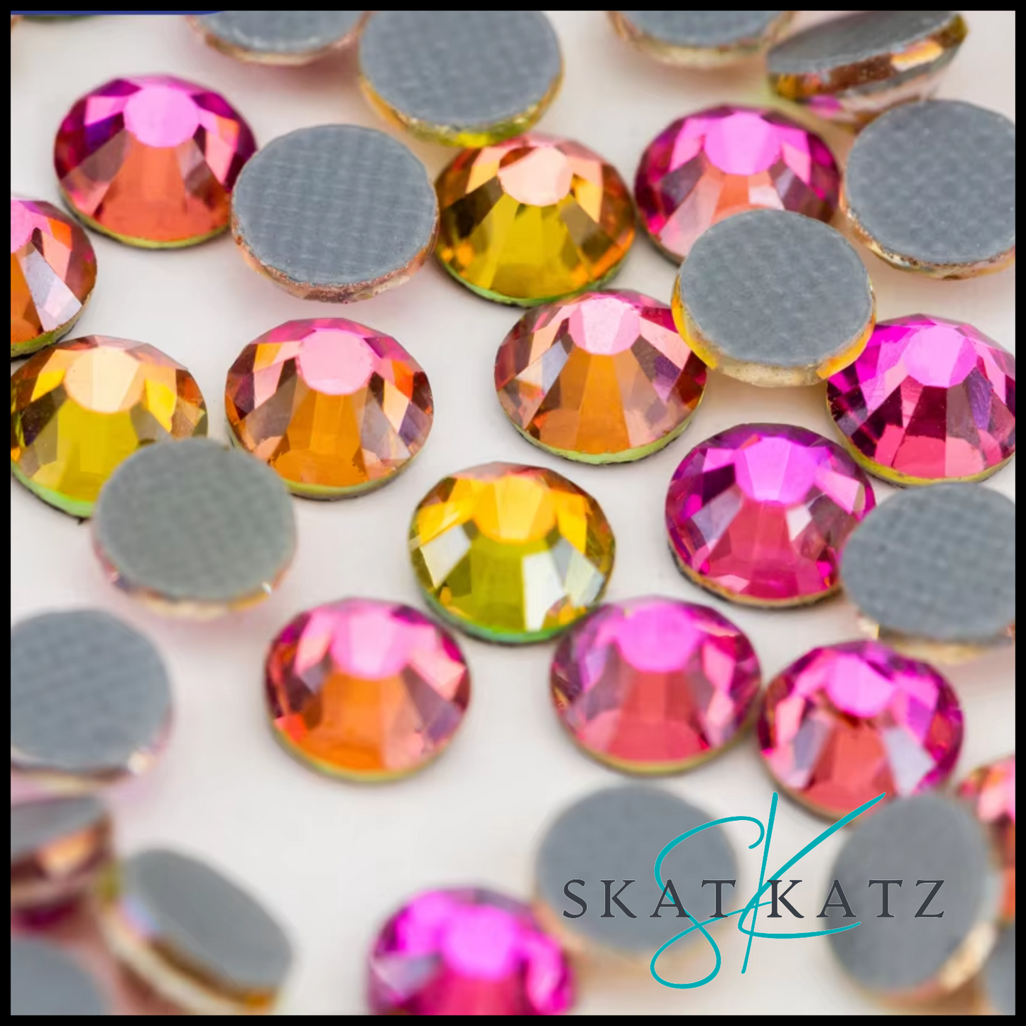 Hot Fix Strass Crystal Rhinestones - Rose Flare