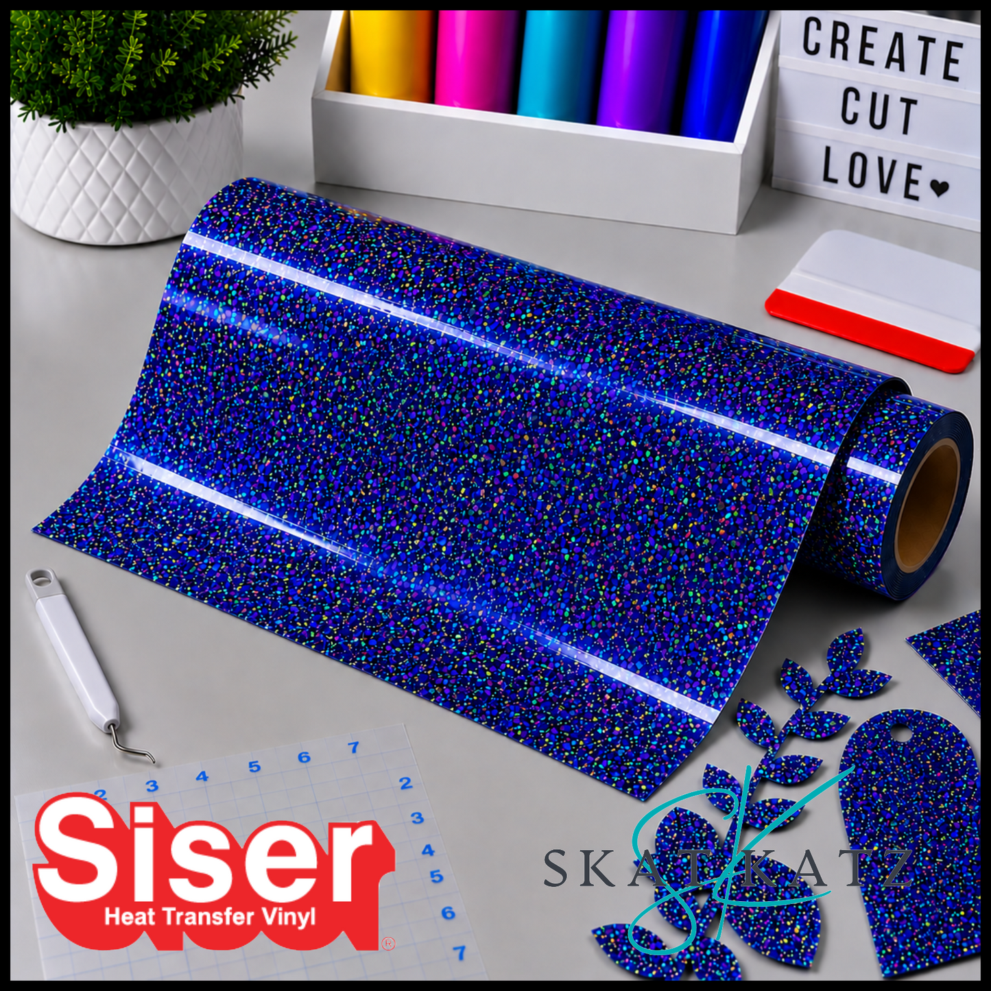 SISER® Heat Transfer Vinyl - Holographic Royal Blue
