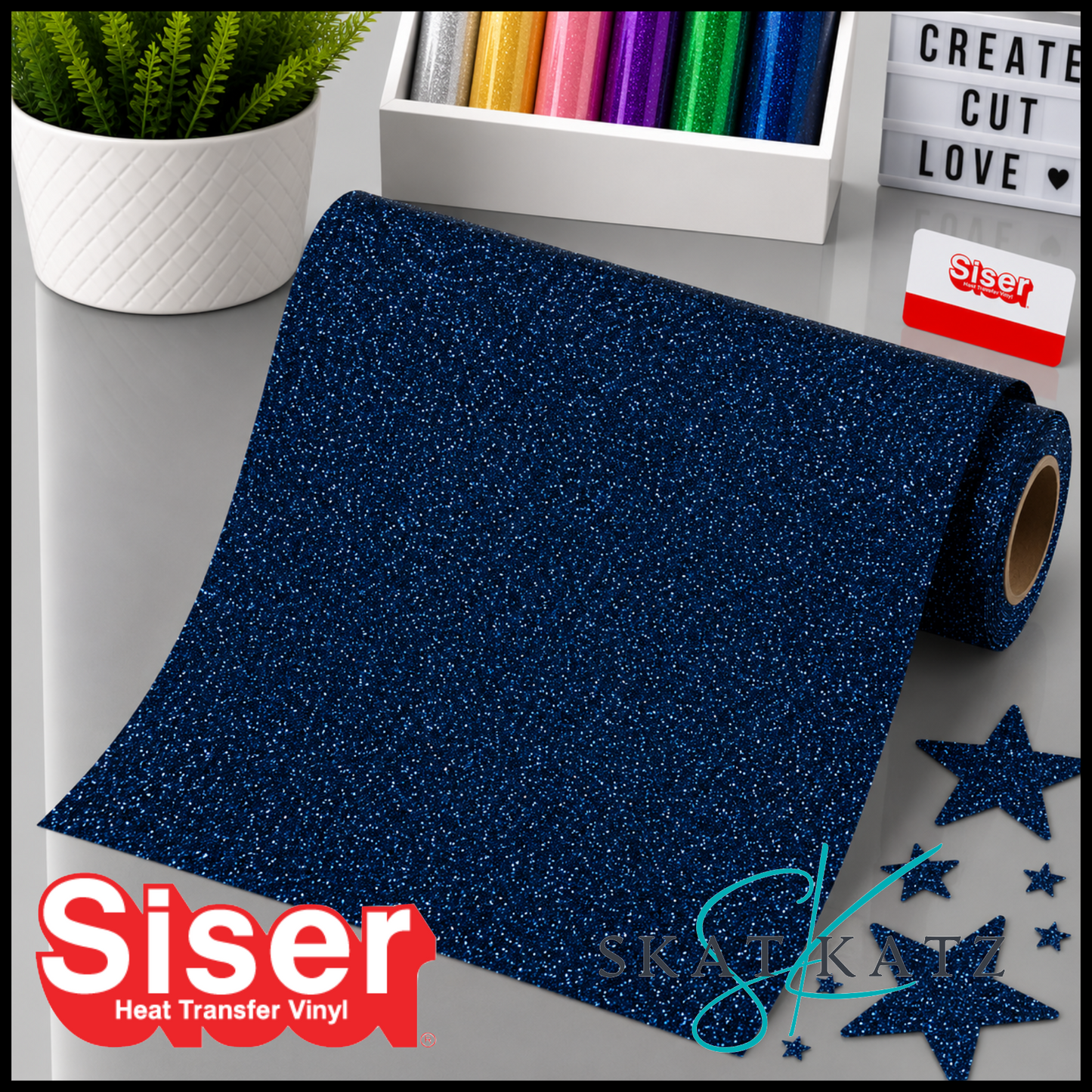 SISER® GLITTER Heat Transfer Vinyl - SAPPHIRE