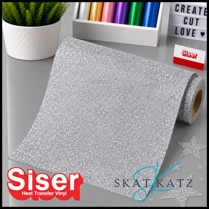 SISER® GLITTER Heat Transfer Vinyl - SILVER