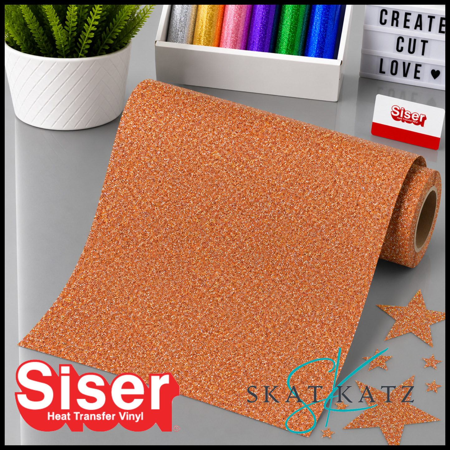 SISER® GLITTER Heat Transfer Vinyl - Soft Peach