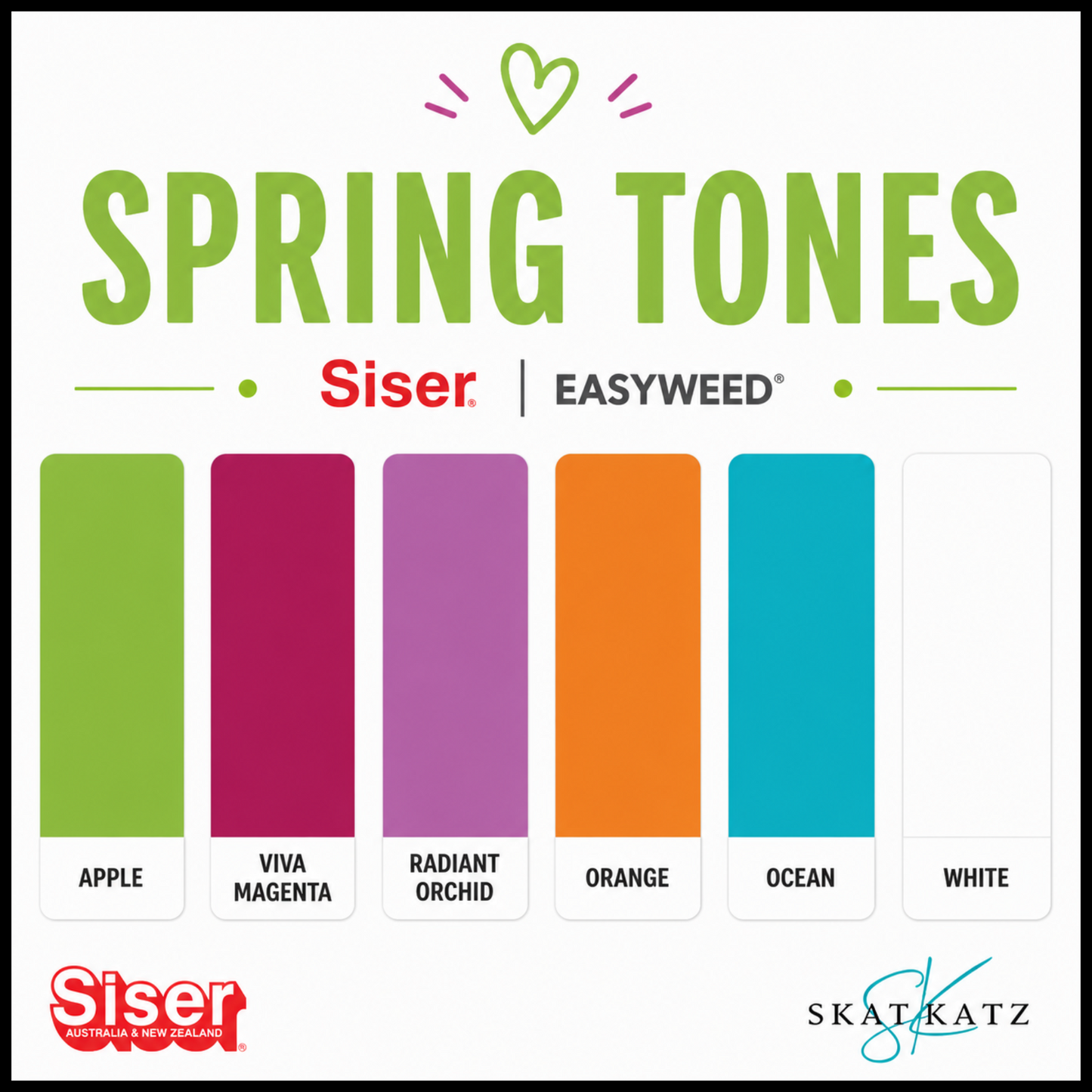 Siser Curated Colour Palette - Spring Tones