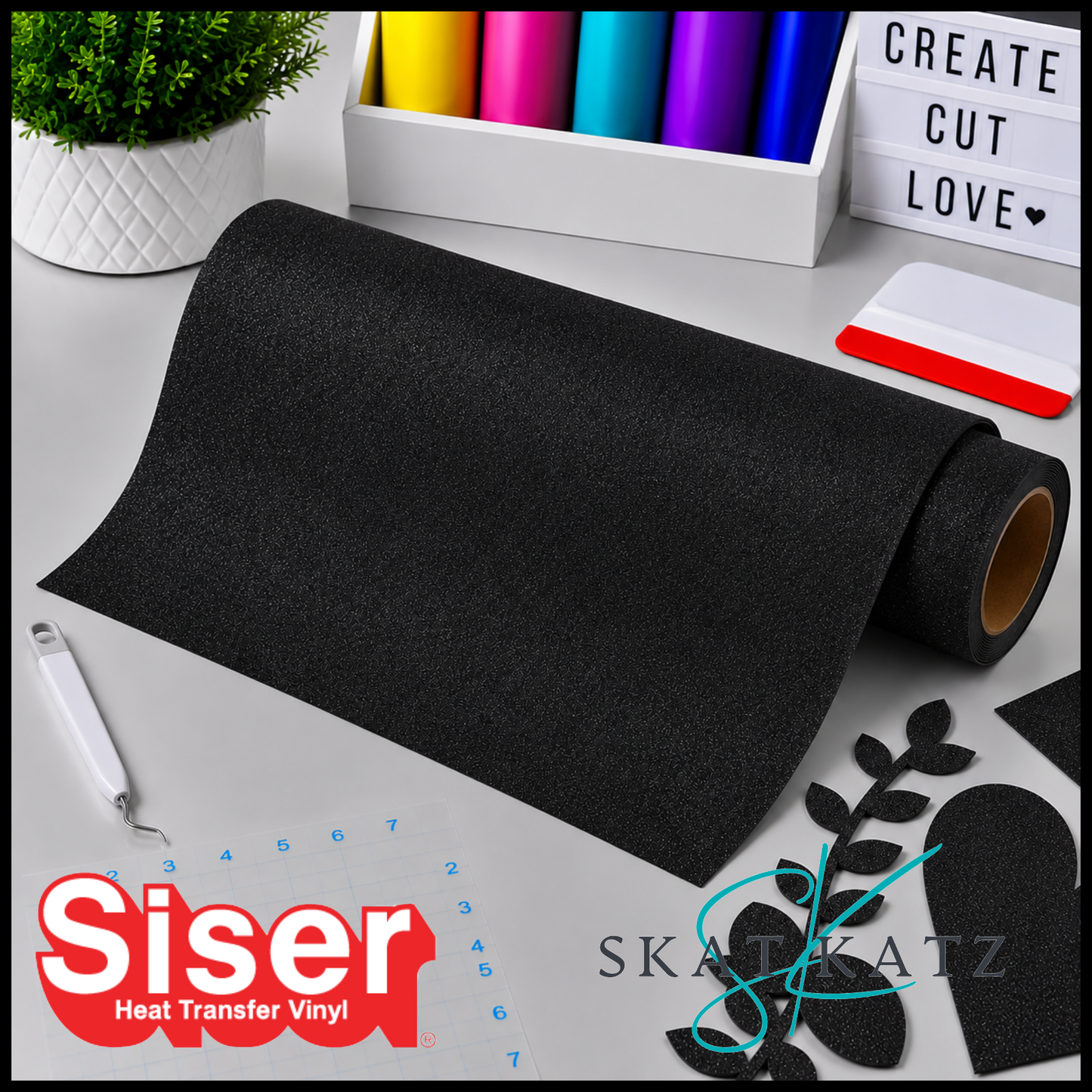 SISER® Heat Transfer Vinyl StripFlock® Pro - BLACK