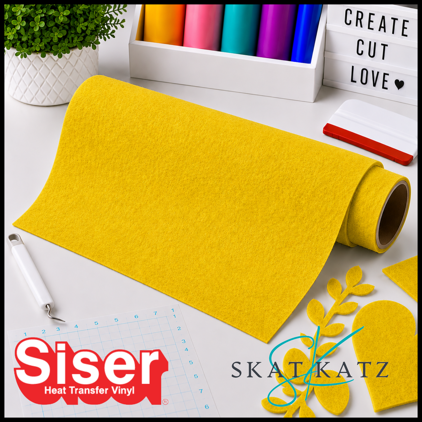 SISER® Heat Transfer Vinyl StripFlock® Pro - LEMON