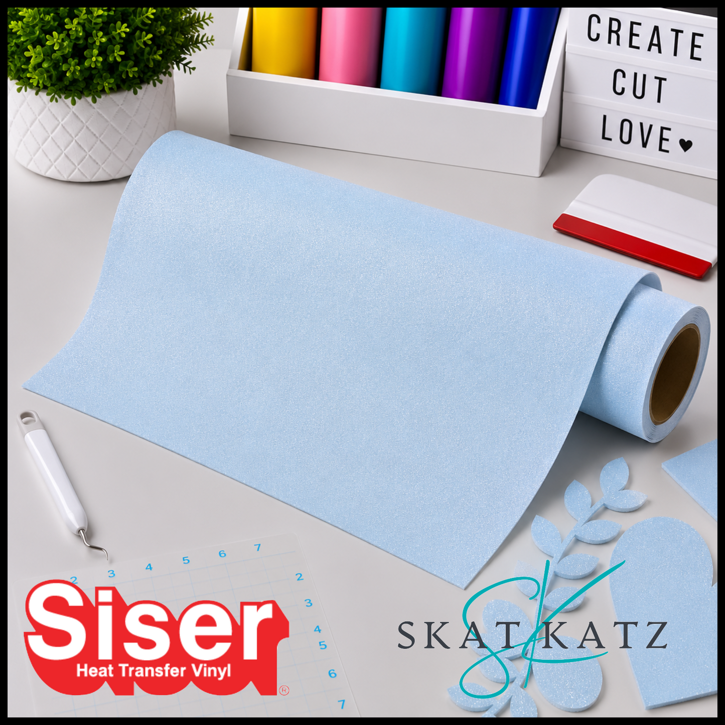 SISER® Heat Transfer Vinyl StripFlock® Pro - PALE BLUE