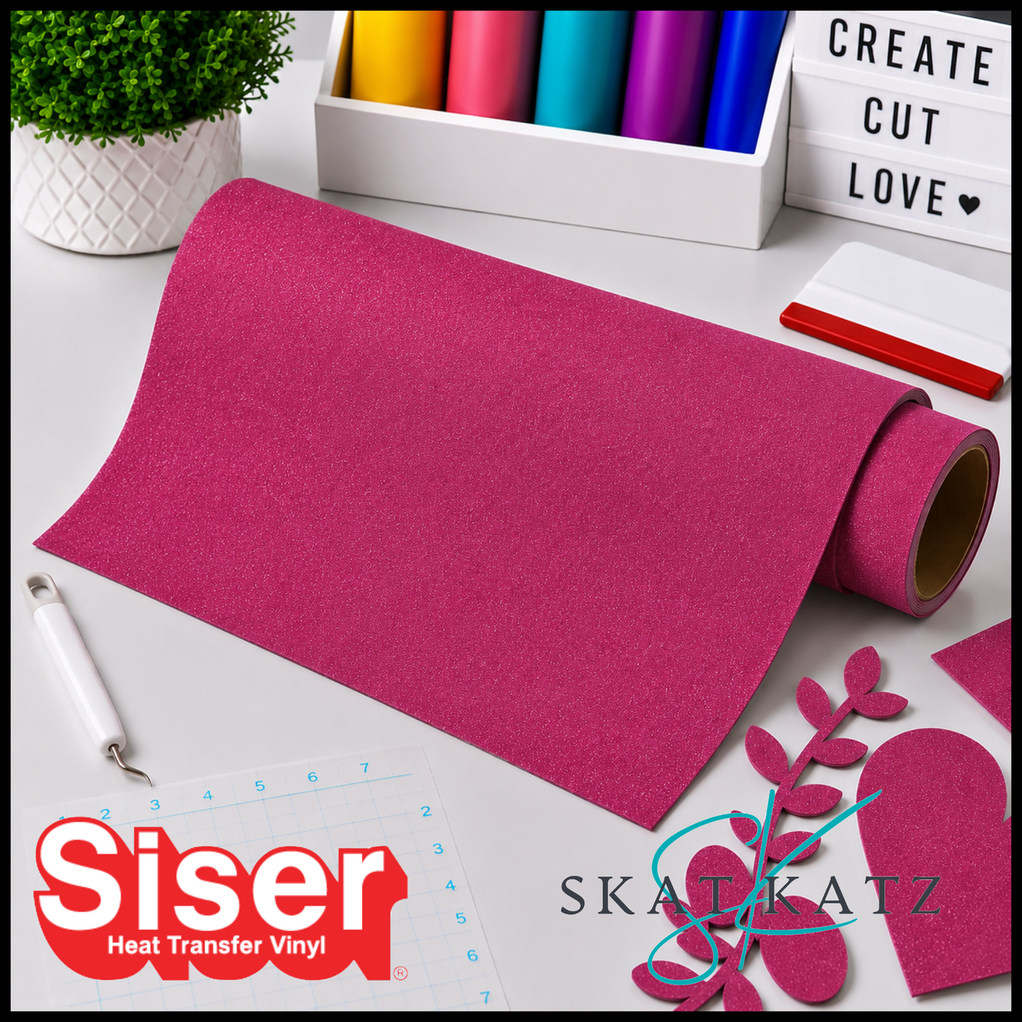 SISER® Heat Transfer Vinyl StripFlock® Pro - PINK