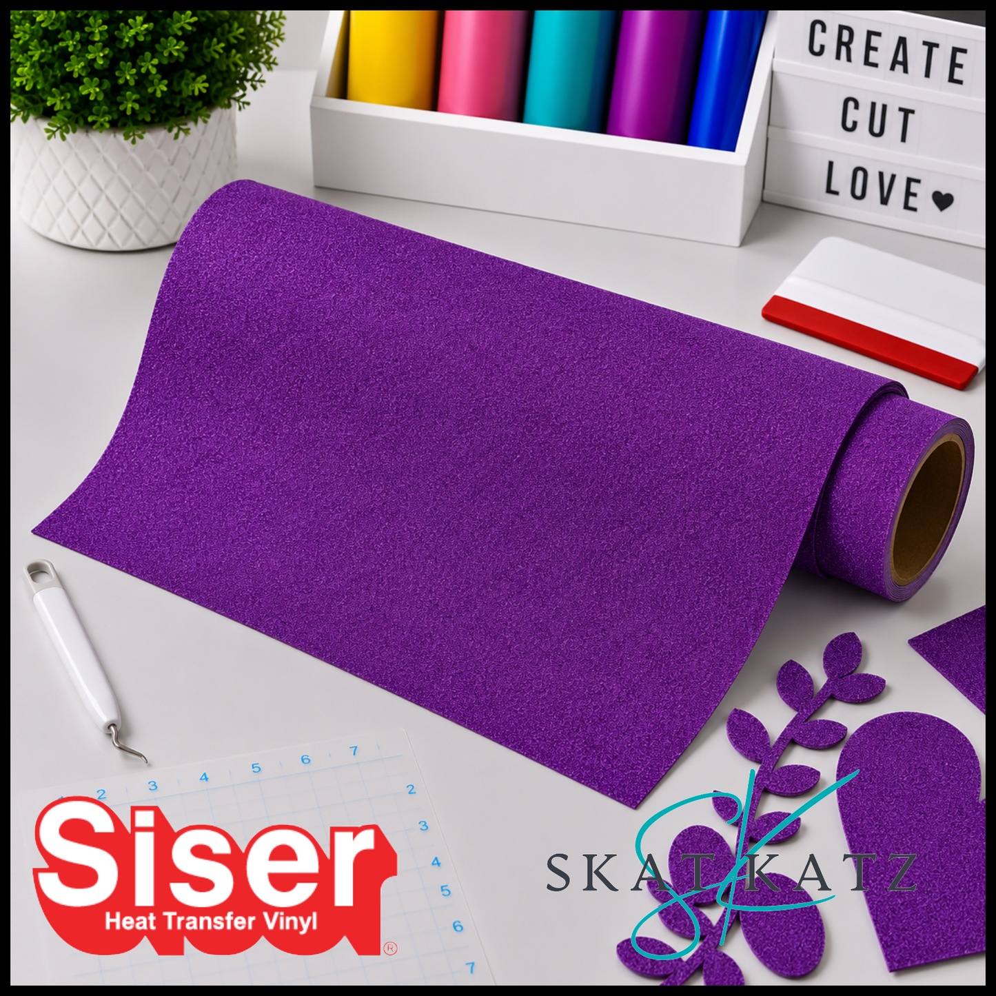 SISER® Heat Transfer Vinyl StripFlock® Pro - PURPLE