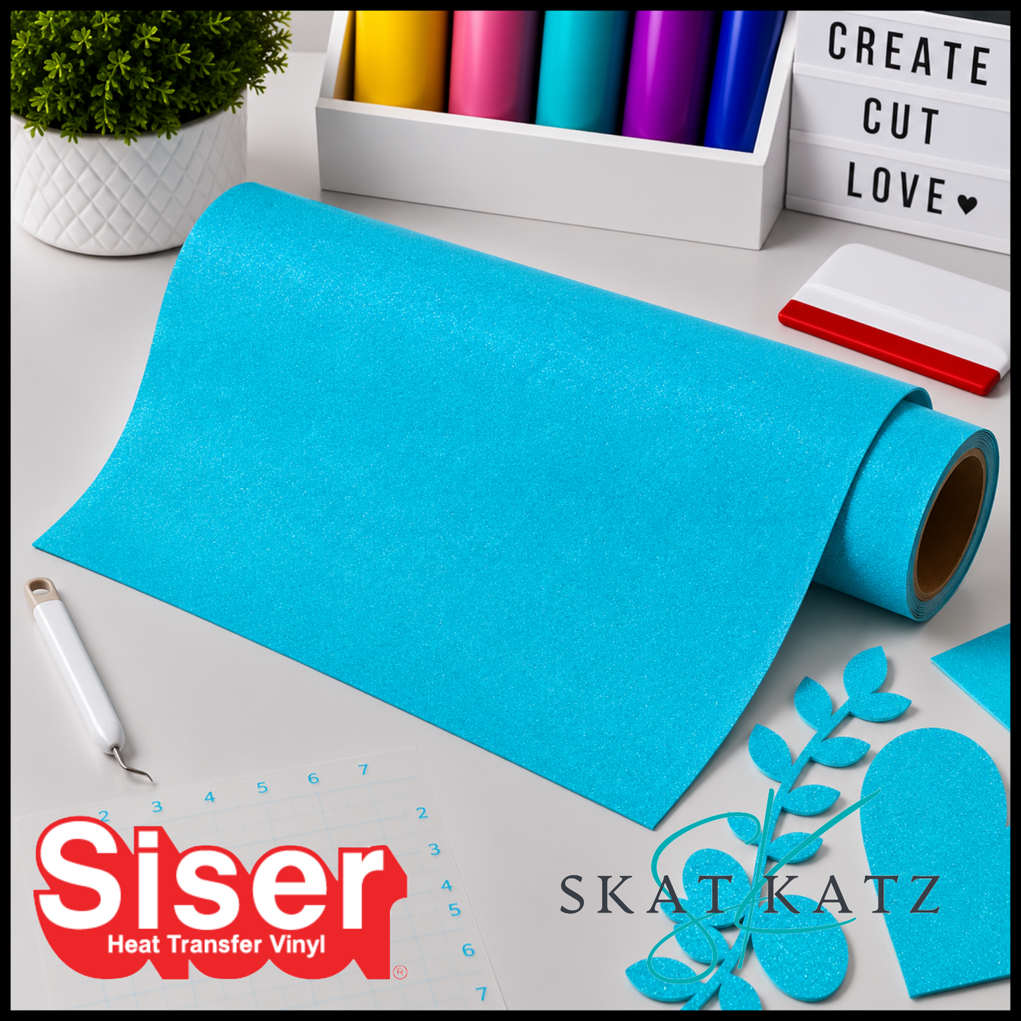 SISER® Heat Transfer Vinyl StripFlock® Pro - TURQUOISE