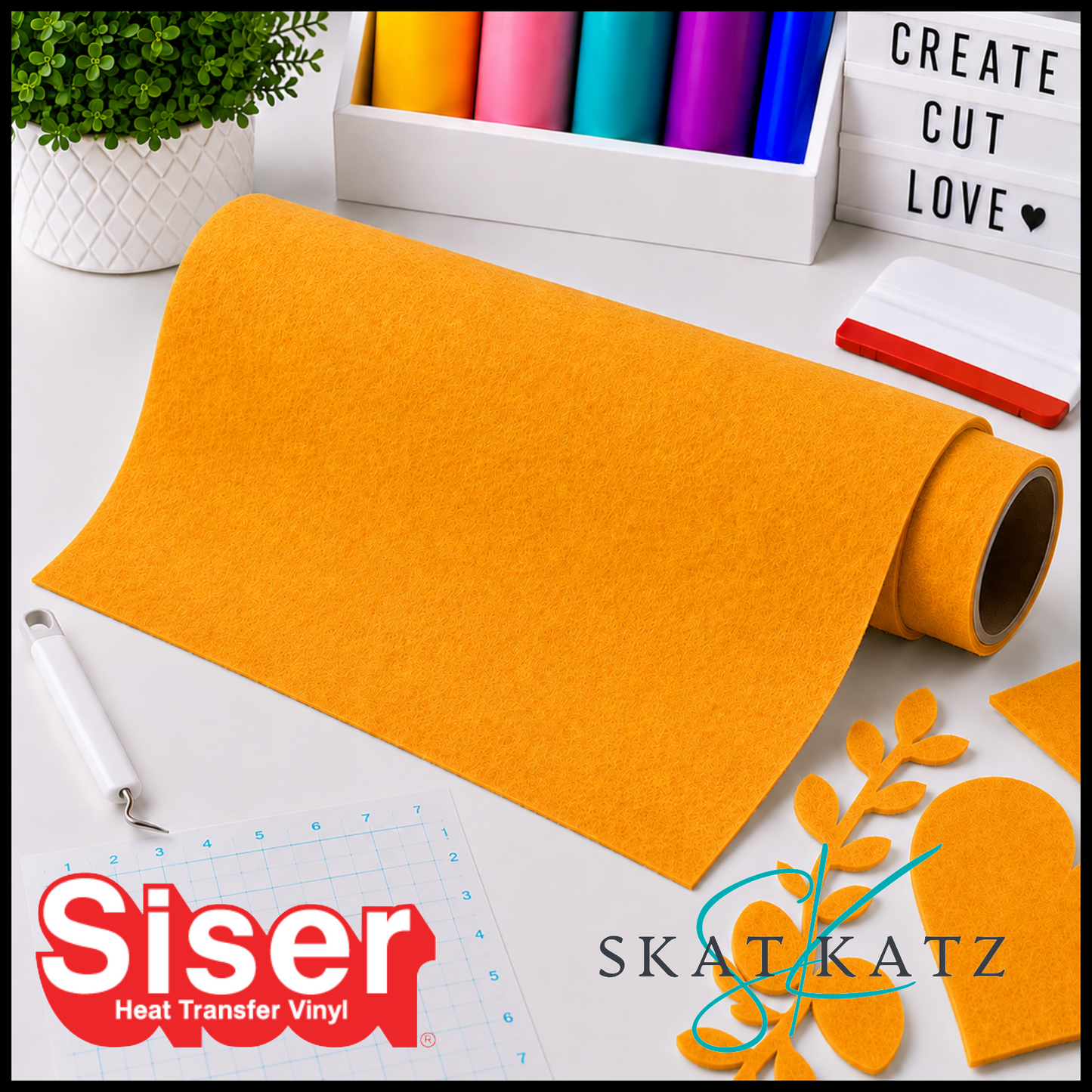 SISER® Heat Transfer Vinyl StripFlock® Pro - YELLOW