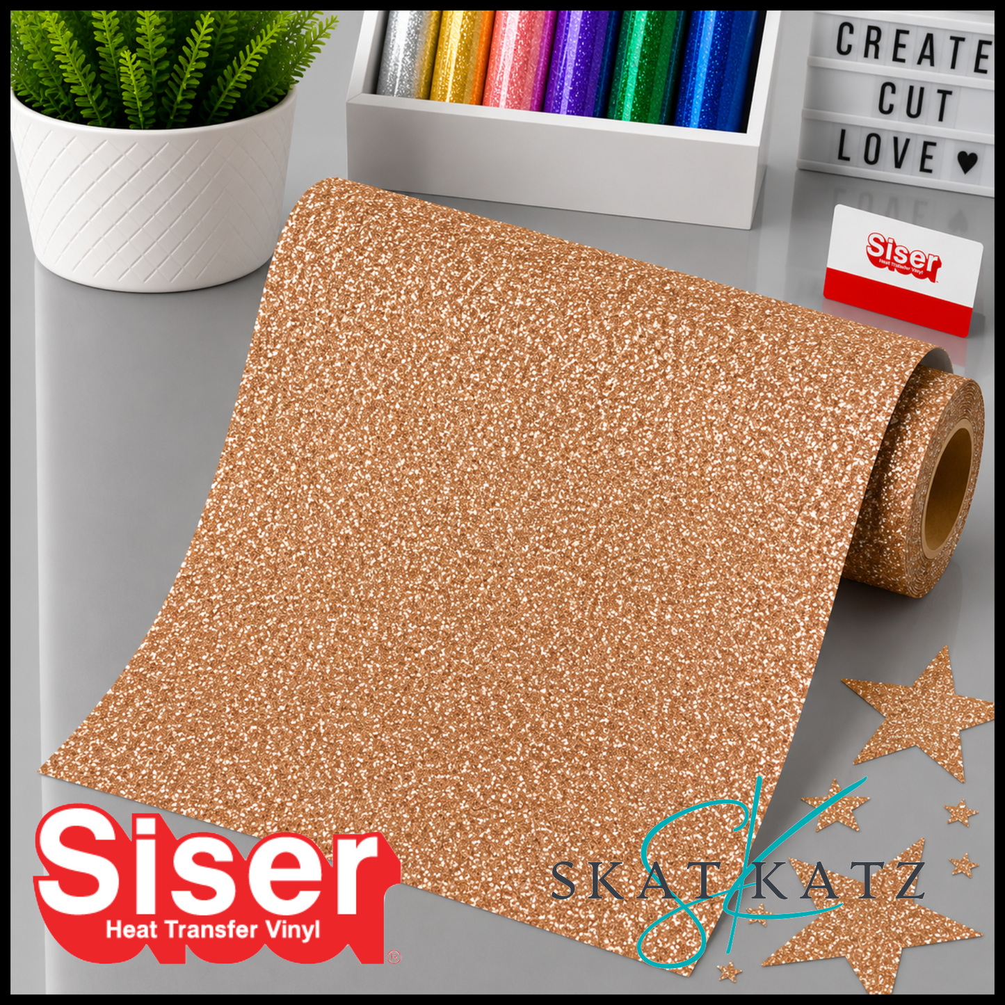 SISER® GLITTER Heat Transfer Vinyl - TAWNY