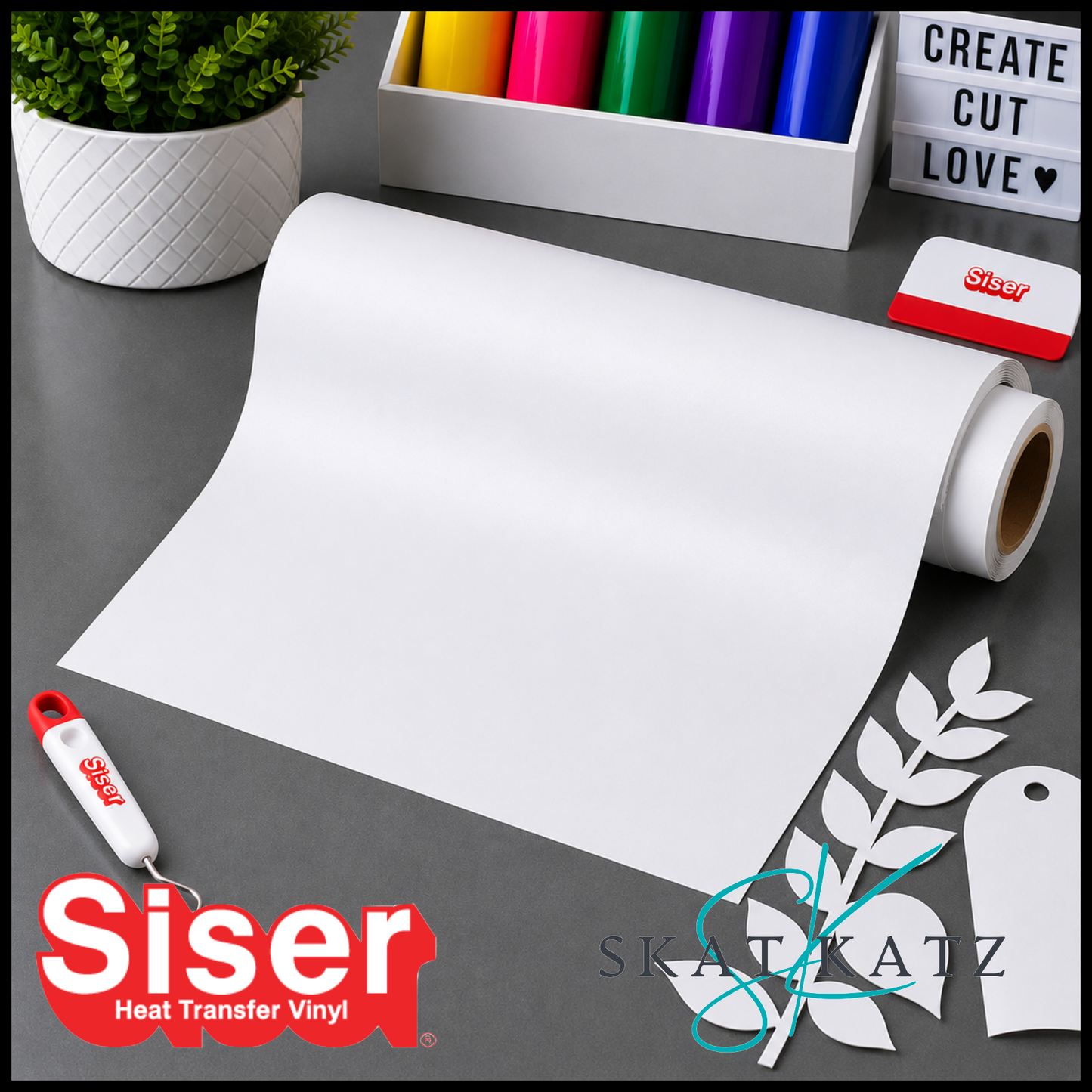 SISER EasyWeed® Heat Transfer Vinyl – WHITE MATTE