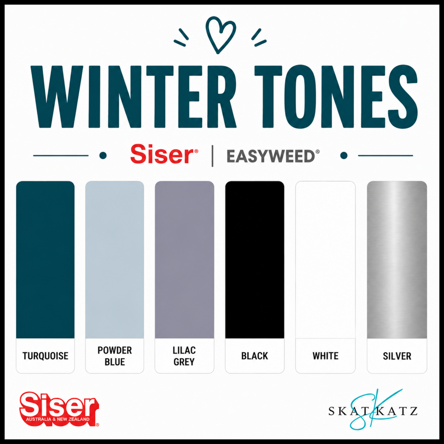 Siser Curated Colour Palette - Winter Tones
