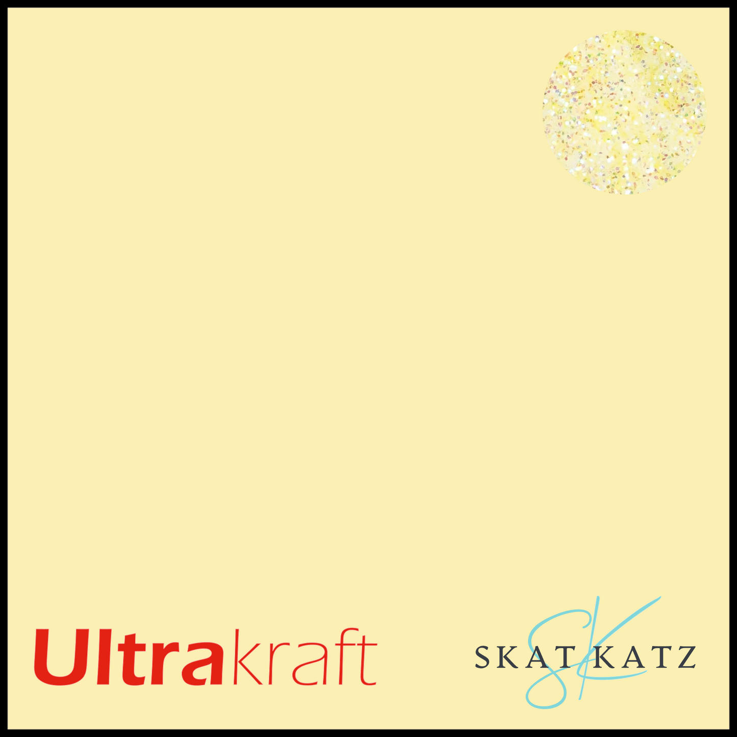 UltraKraft Premium Glitter Sticker Paper - Yellow