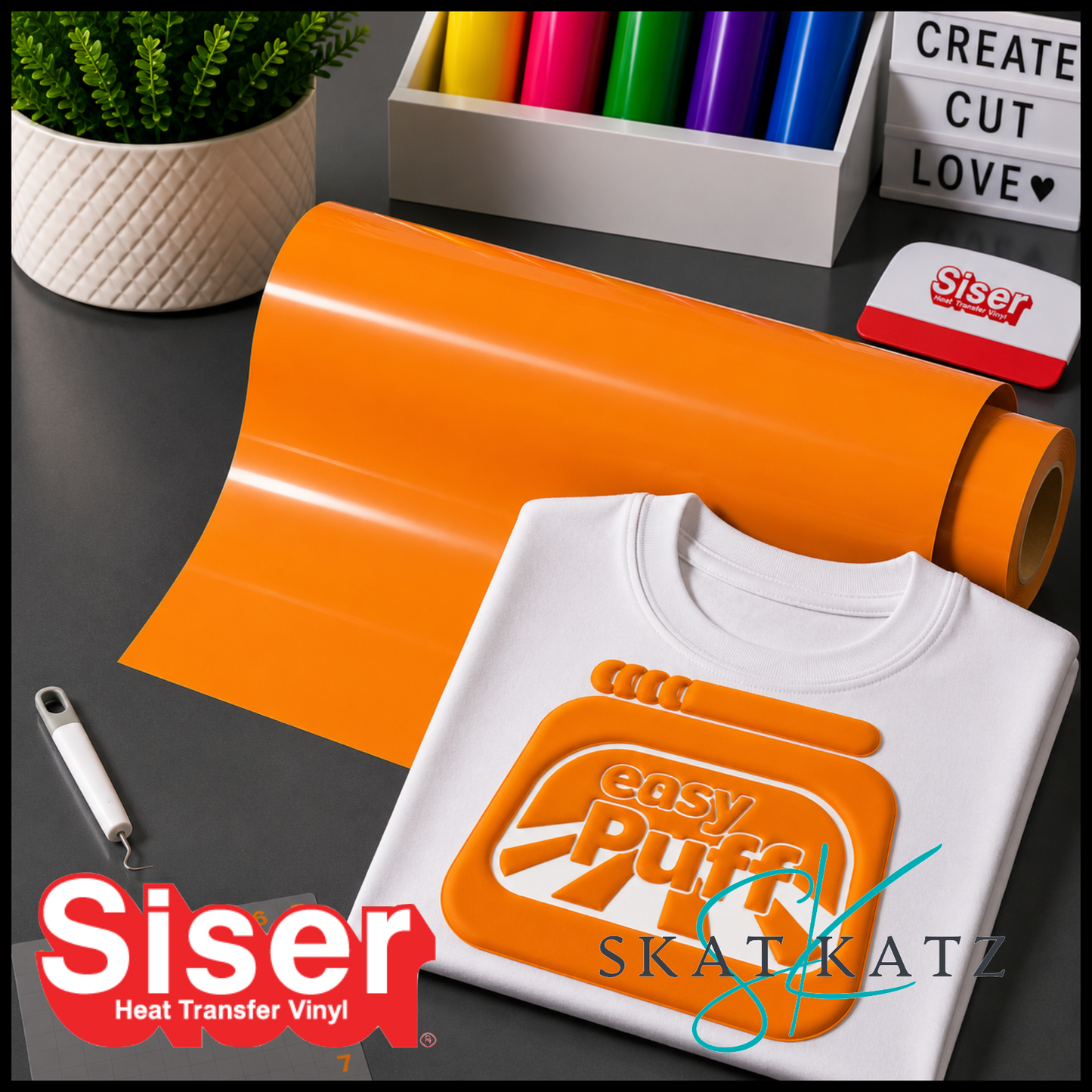 Siser EASY PUFF Heat Transfer Vinyl - Yellow
