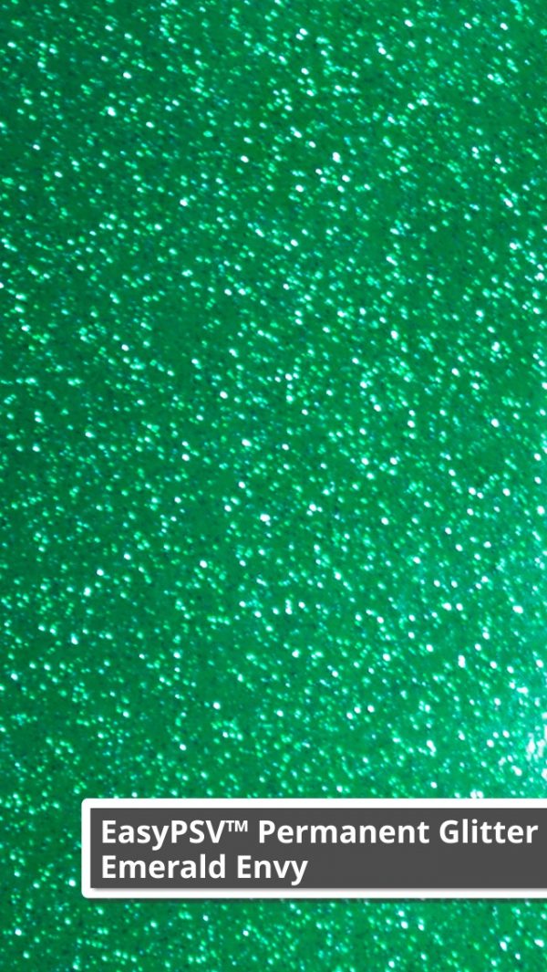 Siser EasyPSV® Permanent Glitter Adhesive Emerald Envy Skat Katz